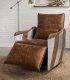 Qalurne Power Recliner 59942 2-Tone Mocha Top Grain Leather Acme