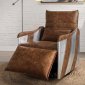 Qalurne Power Recliner 59942 2-Tone Mocha Top Grain Leather Acme