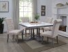 Yabeina Dining Table Marble Top 73270 in Gray Oak w/Options