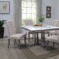 Yabeina Dining Table Marble Top 73270 in Gray Oak w/Options