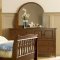 Natural Wood Finish Casual 5Pc Bedroom Set w/Sleigh Bed