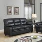 U880028 Sofa & Loveseat in Black PU by Global w/Options