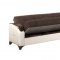 Rosso Sectional Sofa Bed in Brown Microfiber by Rain