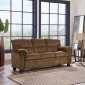 U1058KD Sofa & Loveseat Set in Tobacco Fabric by Global