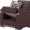 Alpine Sectional Sofa in Brown Bonded Leather by Empire