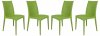 Weave Set of 4 Indoor/Outdoor Chairs MC19G in Green - LeisureMod