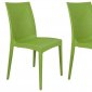 Weave Set of 4 Indoor/Outdoor Chairs MC19G in Green - LeisureMod