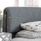 Duhr Upholstered Bed CM7551 in Gray Linen-Like Fabric