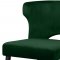 Kelly Counter Stool 791 Set of 2 Green Velvet Fabric by Meridian