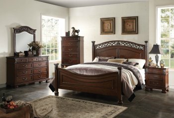 Manfred Bedroom in Dark Walnut by Acme w/Optional Casegoods [AMBS-22770 Manfred]