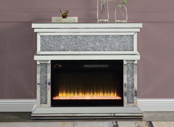 Noralie Electric Fireplace AC00511 in Mirrored by Acme [AMFP-AC00511 Noralie]