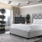 Celestia 3Pc Bedroom Set CM7202 in Gray Fabric w/Options