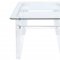 720828 Coffee Table 3Pc Set in Glass & Chrome by Coaster