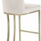 Heidi Counter Stool 777 Set of 2 Cream Velvet Fabric by Meridian