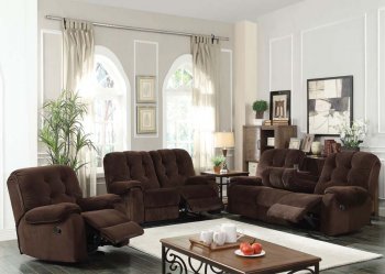 51145 Nailah Motion Sofa in Chocolate Fabric by Acme w/Options [AMS-51145 Nailah]