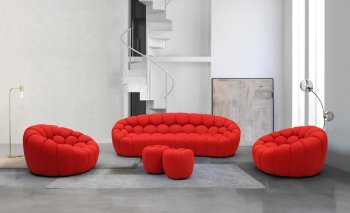 Fantasy Sofa in Red Fabric by J&M w/Options [JMS-Fantasy Red]