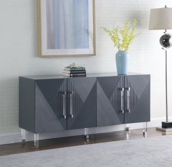 Anastasia Buffet 320 in Grey Lacquer by Meridian [MRBU-320 Anastasia]