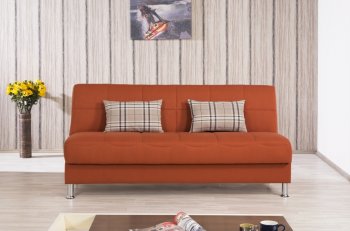 Eco Plus Sofa Bed in Orange Fabric by Casamode [CMSB-Eco Plus Orange]