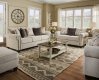 9175BR Sofa & Loveseat in Della Linen Fabric by Beautyrest