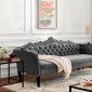 Brooks Sofa TOV-S44 in Grey Velvet Fabric by TOV Furniture