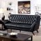 Leia Sofa CM6035BK in Black Bonded Leather Match w/Options