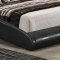 24730 Louvain Upholstered Bed by Acme in Black Crocodile PU