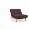 Splitback Sofa Bed in Dark Brown w/Eik Legs by Innovation