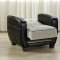 Modern Cream & Black Two-Tone Living Room w/Storage Sleeper Sofa