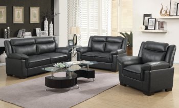 Arabella Sofa & Loveseat Set 506591 - Grey Leatherette - Coaster [CRS-506591-Arabella]