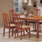 Oak Wood Finish Casual Solid Top Dinette Table w/Optional Chairs