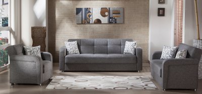 Vision Diego Gray Sofa Bed & Loveseat Set by Istikbal w/Options