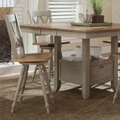 Al Fresco Dinette 541-CD 6Pc Set in Driftwood & Taupe by Liberty