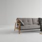 Splitback Sofa Bed in Gray w/Frej Arms by Innovation w/Options