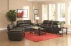 Fenmore Sofa & Loveseat Set 502951 Black Leather-Like Fabric