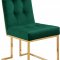 Pierre Dining Chair 714 Set of 2 Green Velvet Fabric by Meridian