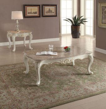 Chantelle Coffee Table 83540 in Pearl White by Acme w/Options [AMCT-83540 Chantelle]