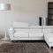 Sparta Sectional Sofa in White Full Leather by J&M w/Steel Legs