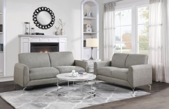 Venture Sofa & Loveseat 9594BR in Brown Fabric by Homelegance [HES-9594BR-Venture]