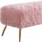 Tiffany Bench 108 in Pink Faux Fur by Meridian