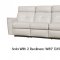 8501 Reclining Sofa in White Half Leather by ESF w/Options