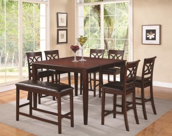 100648 Dunham 5Pc Counter Height Dining Set by Coaster w/Options [CRDS-100648 Dunham]