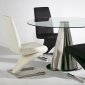 Tempered Glass Round Top Modern Dining Table w/Optional Chairs