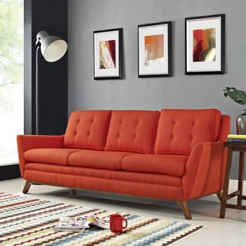 Beguile EEI-1800 Sofa in Atomic Red Fabric by Modway w/Options [MWS-EEI-1800-ATO-Beguile]