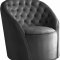 Alessio Accent Chair 501 in Grey Velvet by Meridian