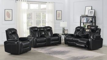 Bismark Power Recliner Sofa 609461 in Black by Coaster w/Options [CRS-609461-Bismark]