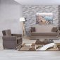 Luxmark Sofa Bed in Beige & Brown Fabric by Casamode w/Options