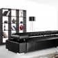 Disco Sectional Sofa Black Leather w/Adjustable Back by VIG