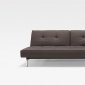 Splitback Sofa Bed in Brown Fabric w/Steel Legs by Innovation