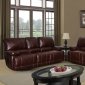 U1953 Reclining Sofa in Coffee Bonded Leather Global