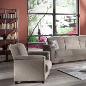 Aspen Forest Brown Sofa Bed in Fabric by Istikbal w/Options